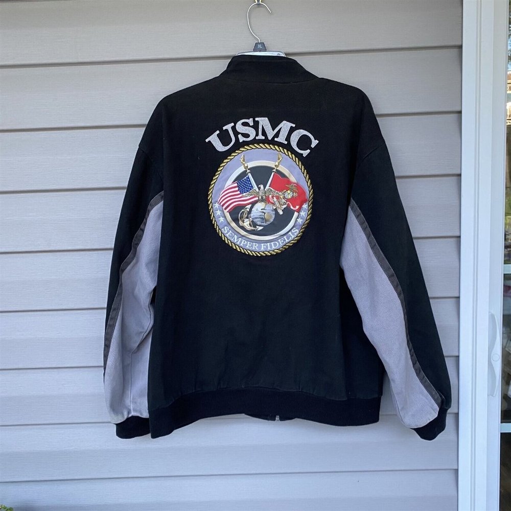 Usmc Bradford Exchange Mens Jacket Us Marine Corps Si… Gem